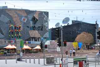 Federation Square is designed to be a community gathering place